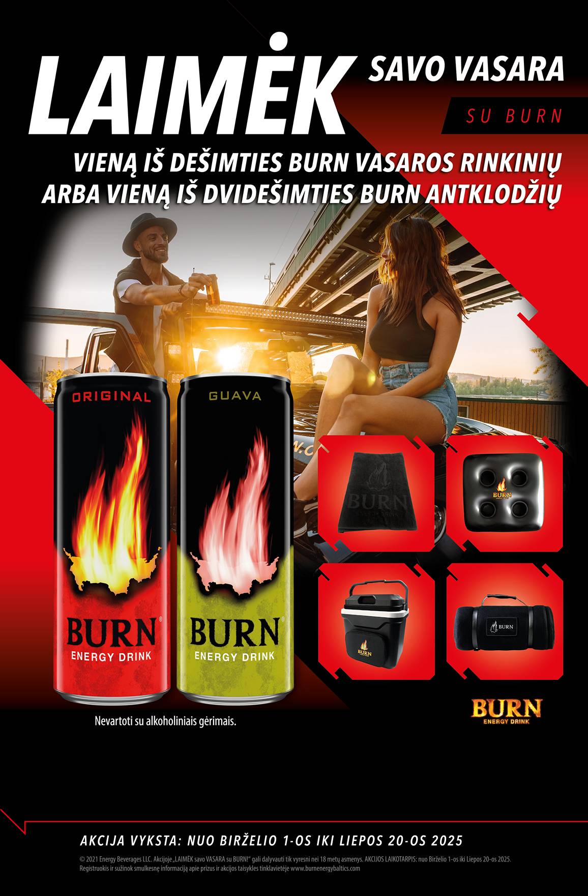 Laimėk savo vasara su Burn! Vieną iš dešimties Burn vasaros rinkinių arba vieną dvidešimties Burn antklodžių!